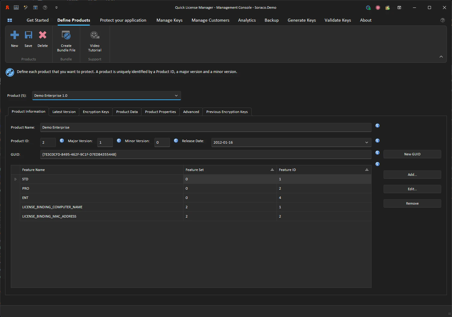 screenshot of Quick License Manager